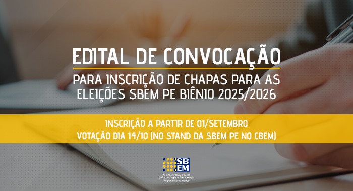 Edital de Convocação – eleições SBEM PE