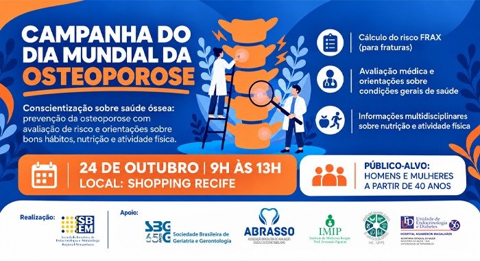 Campanha da osteoporose no Shopping Recife